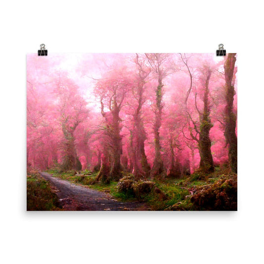 Pink Forest Mist Print Galant Art