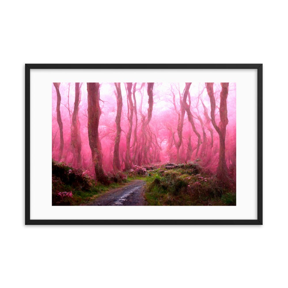 Pink Forest Path Framed Galant Art