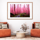 Pink Forest Path Framed Galant Art