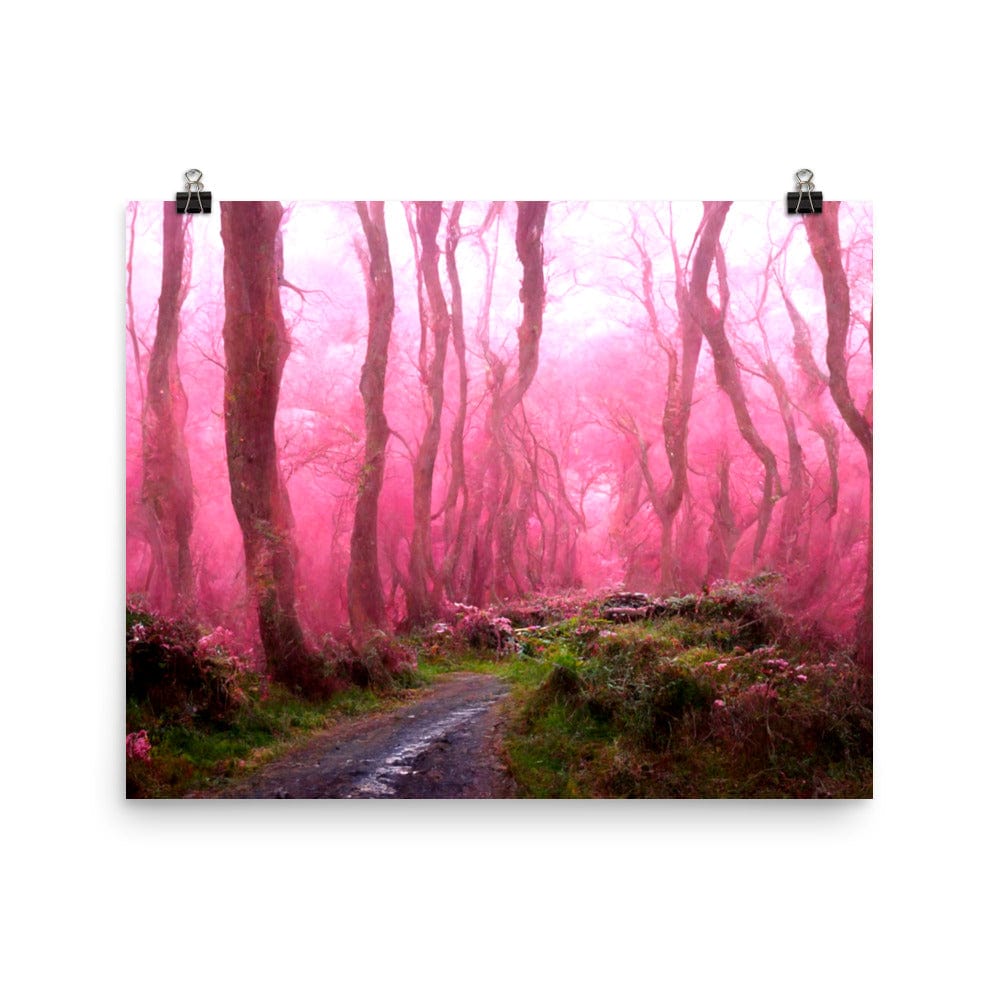 Pink Forest Path Print Galant Art