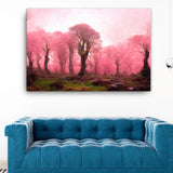 Pink Forest Vegetation Canvas Galant Art