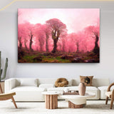 Pink Forest Vegetation Canvas Galant Art