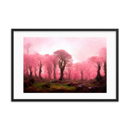 Pink Forest Vegetation Framed Galant Art