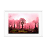 Pink Forest Vegetation Framed Galant Art