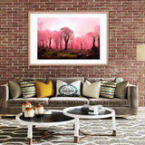 Pink Forest Vegetation Framed Galant Art