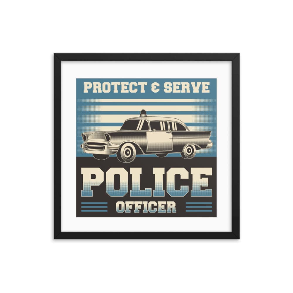 Police Vintage Car Galant Art