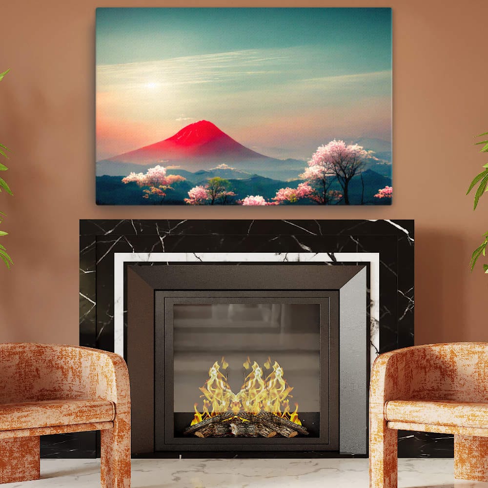 Red Mountain Top Canvas Galant Art