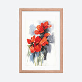 Red Poppy Panel Framed Galant Art