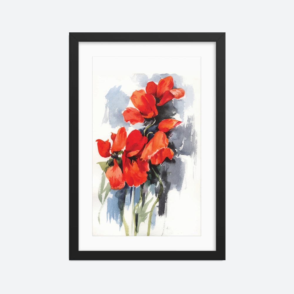 Red Poppy Panel Framed Galant Art