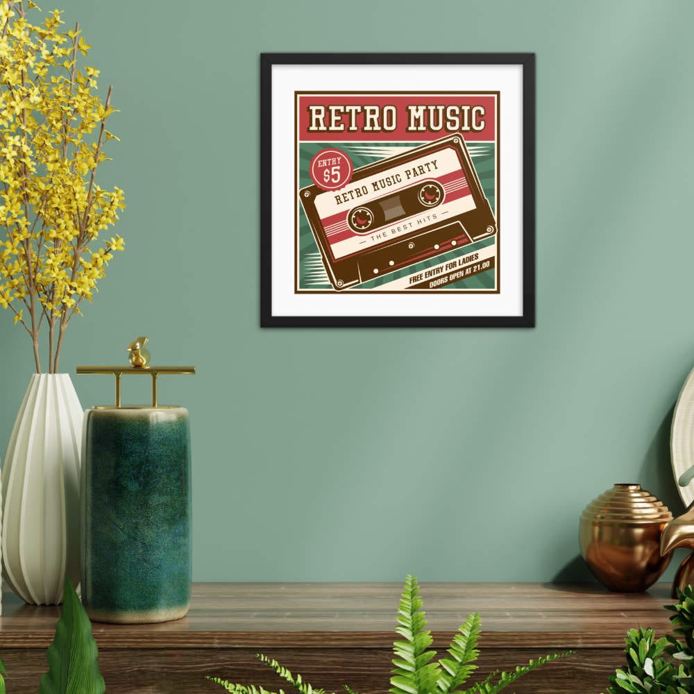 Retro Music Cassette Galant Art