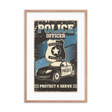 Retro Poster Of Police Car Galant Art