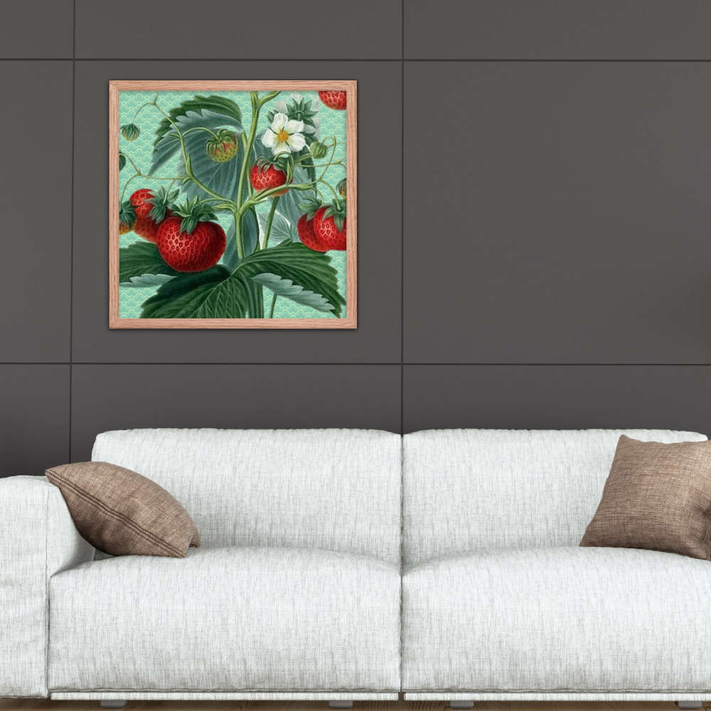 Ripe Strawberries Poster Galant Art