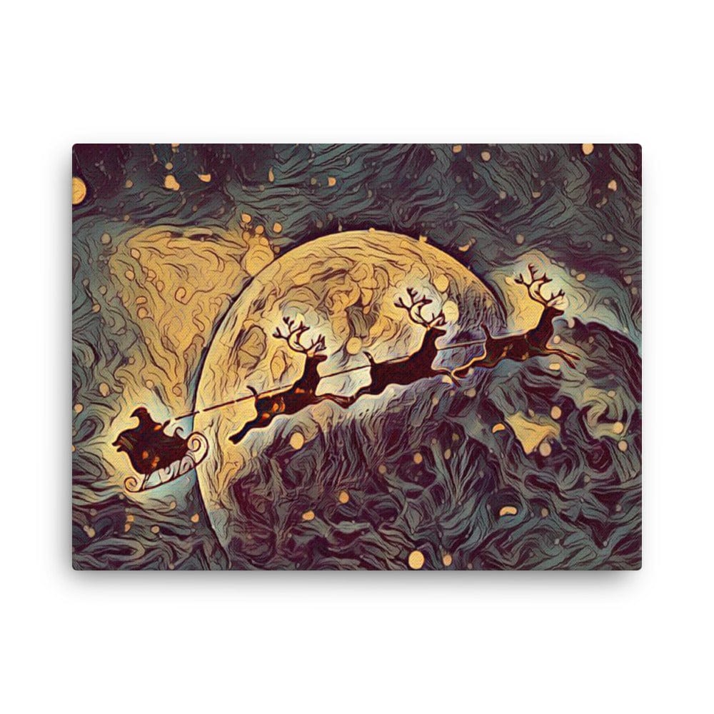 Santa Claus In The Sky Canvas Galant Art