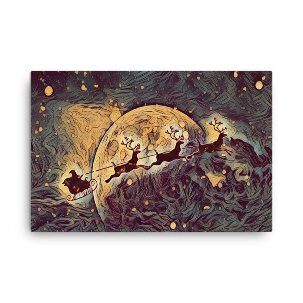 Santa Claus In The Sky Canvas Galant Art