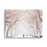 Snowing Winter Wall Art At Central Park Canvas Galant Art