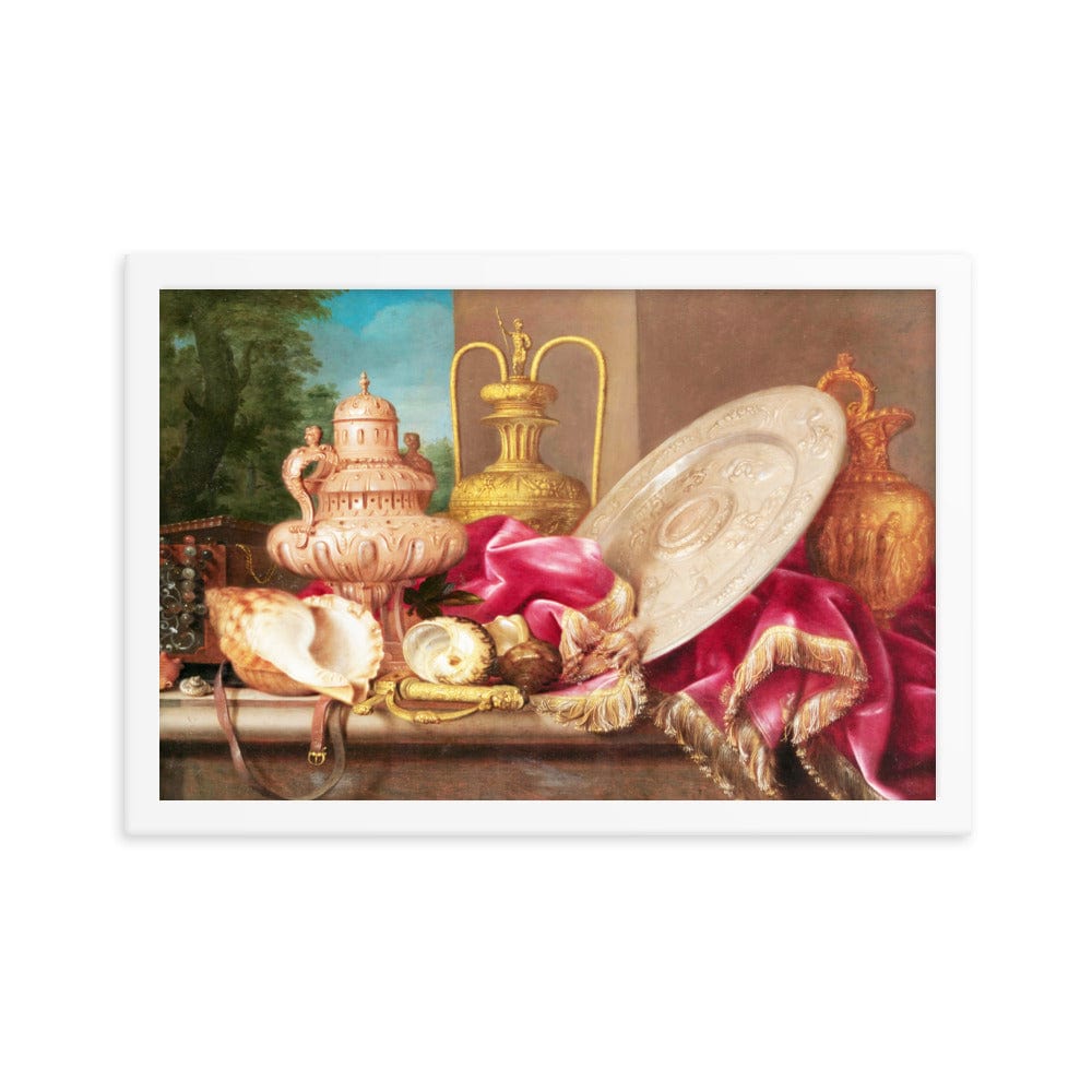 Still Life With Silver And Gold Plate Poster Galant Art