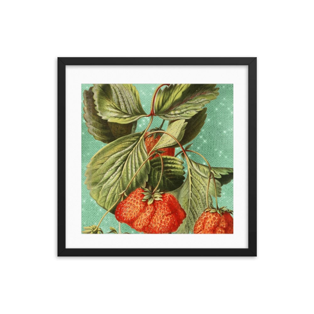 Strawberry Leaves Framed Galant Art