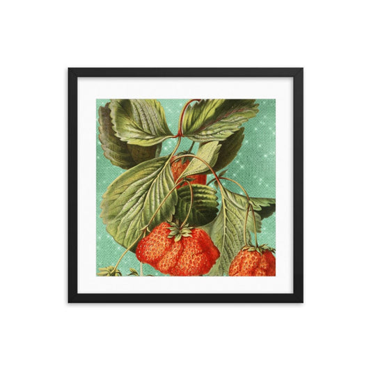 Strawberry Leaves Framed Galant Art