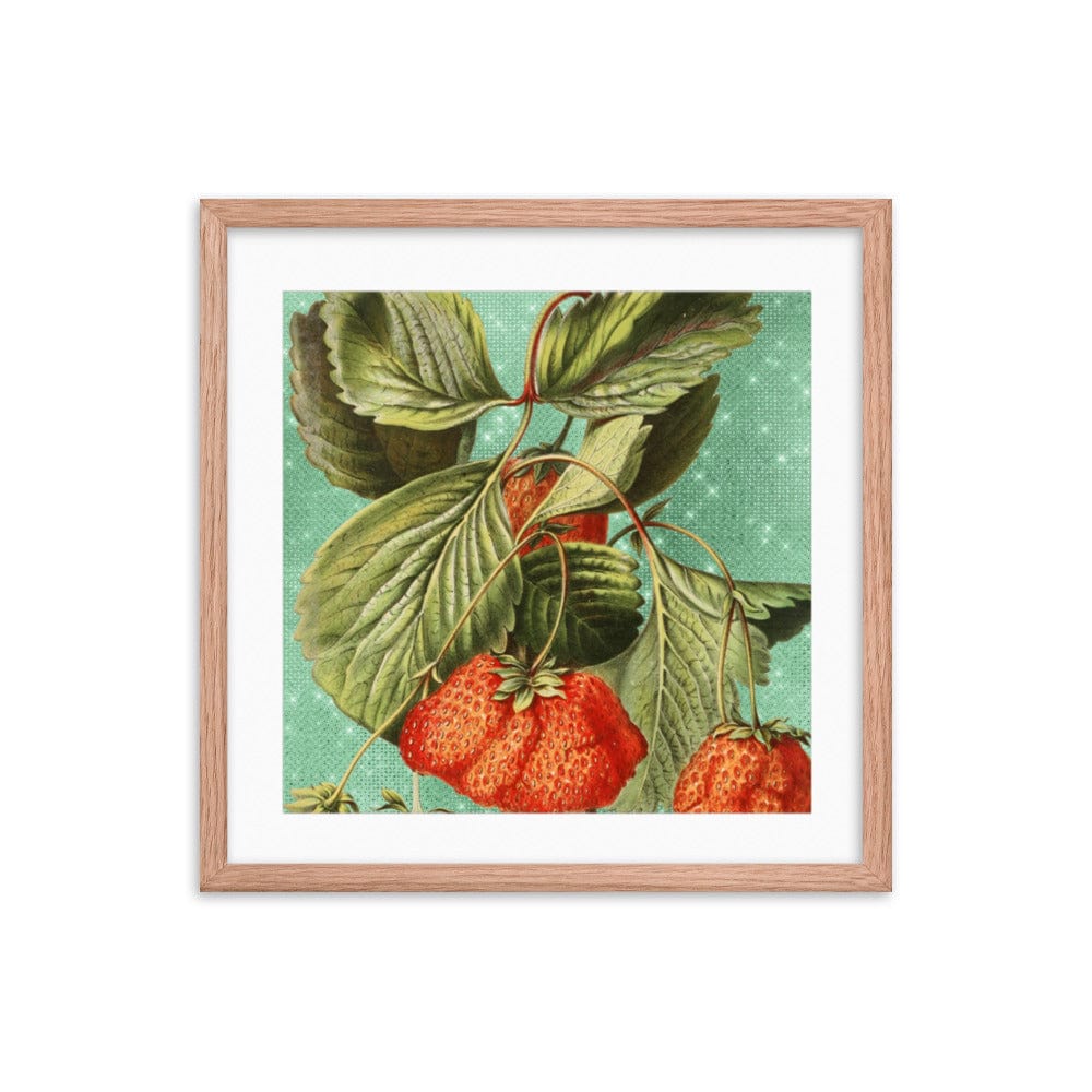 Strawberry Leaves Framed Galant Art