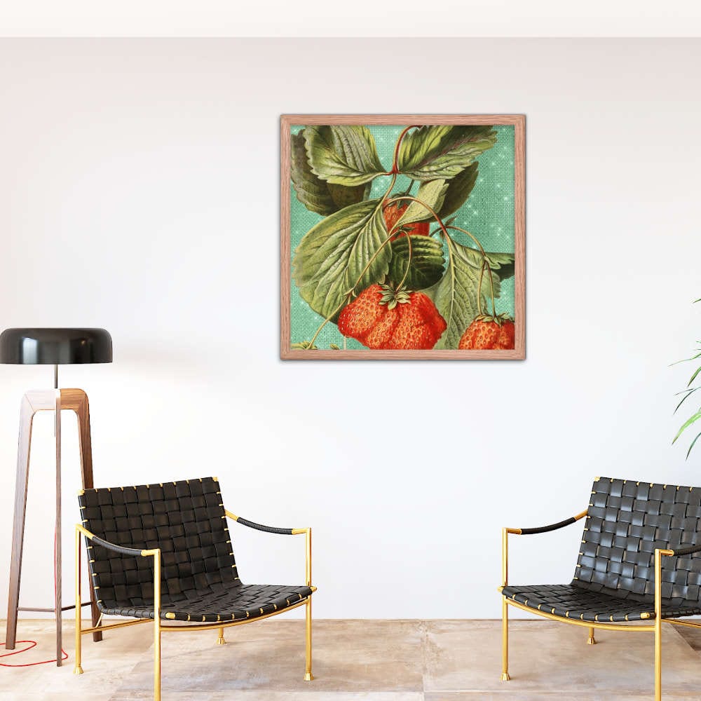 Strawberry Leaves Poster Galant Art