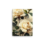 Vintage Beige Roses Oil Painting Canvas Galant Art