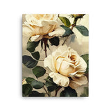 Vintage Beige Roses Oil Painting Canvas Galant Art