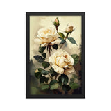 Vintage Beige Roses Oil Painting Poster Galant Art