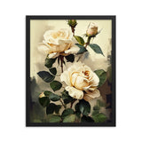 Vintage Beige Roses Oil Painting Poster Galant Art