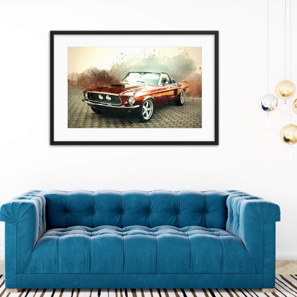 Vintage Fast Car Galant Art