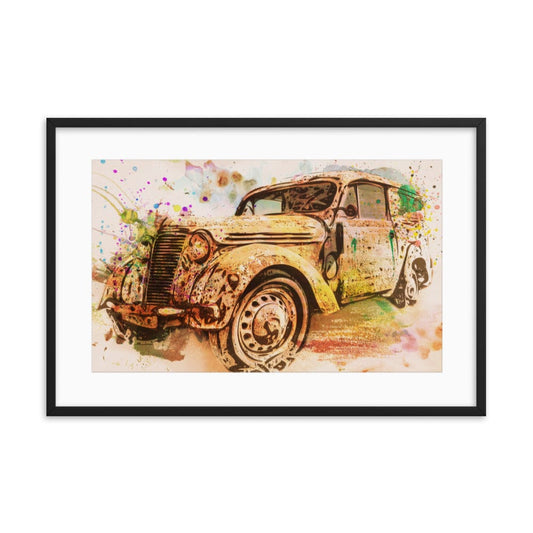 Vintage OldTimer Framed Galant Art