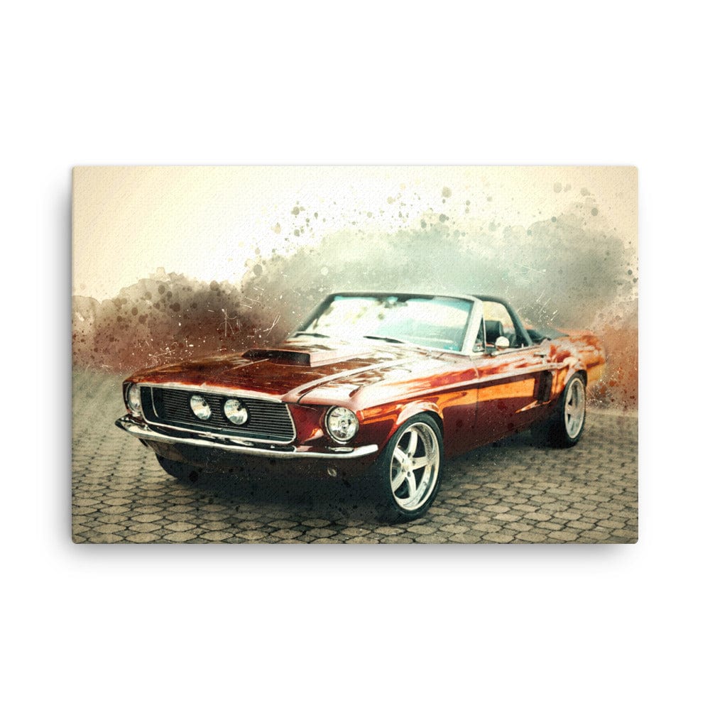 Vintage Red Car Canvas Galant Art