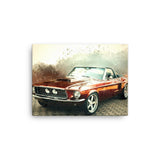 Vintage Red Car Canvas Galant Art