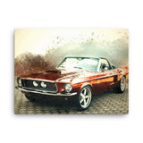 Vintage Red Car Canvas Galant Art