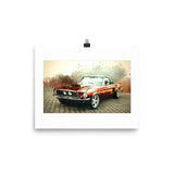 Vintage Red Car Print Galant Art