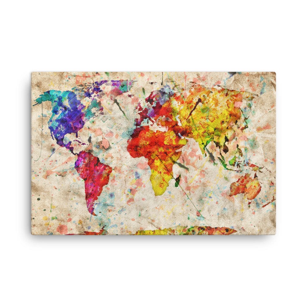 Vintage World Map Canvas Galant Art