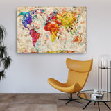 Vintage World Map Canvas Galant Art