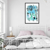 Watercolor Plant Birds Poster Galant Art