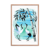 Watercolor Plant Birds Poster Galant Art