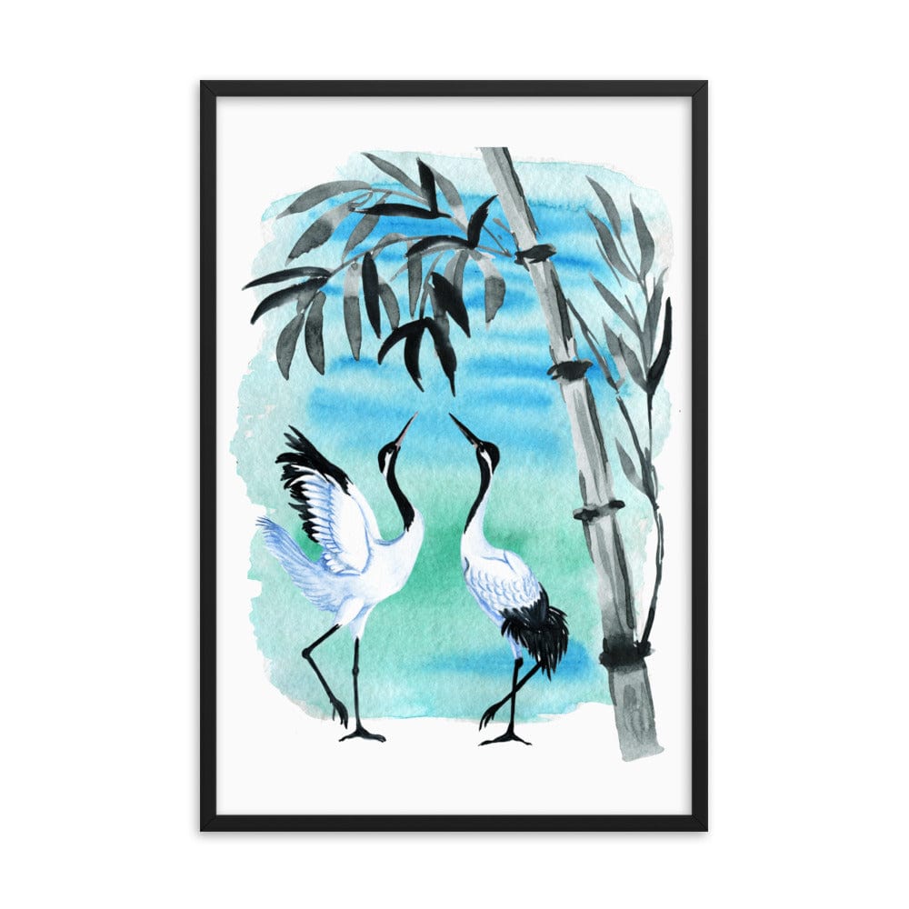 Watercolor Plant Birds Poster Galant Art