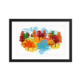 Watercolor Trees framed Galant Art