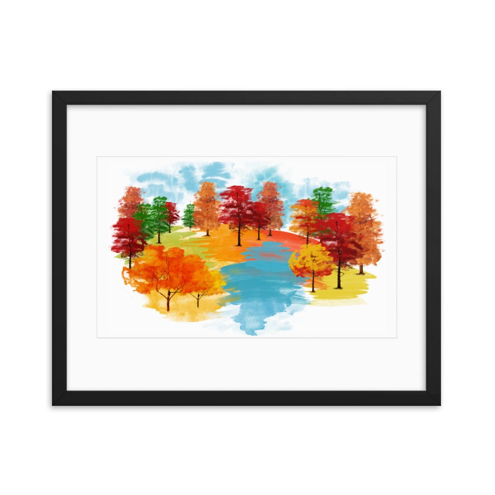 Watercolor Trees framed Galant Art