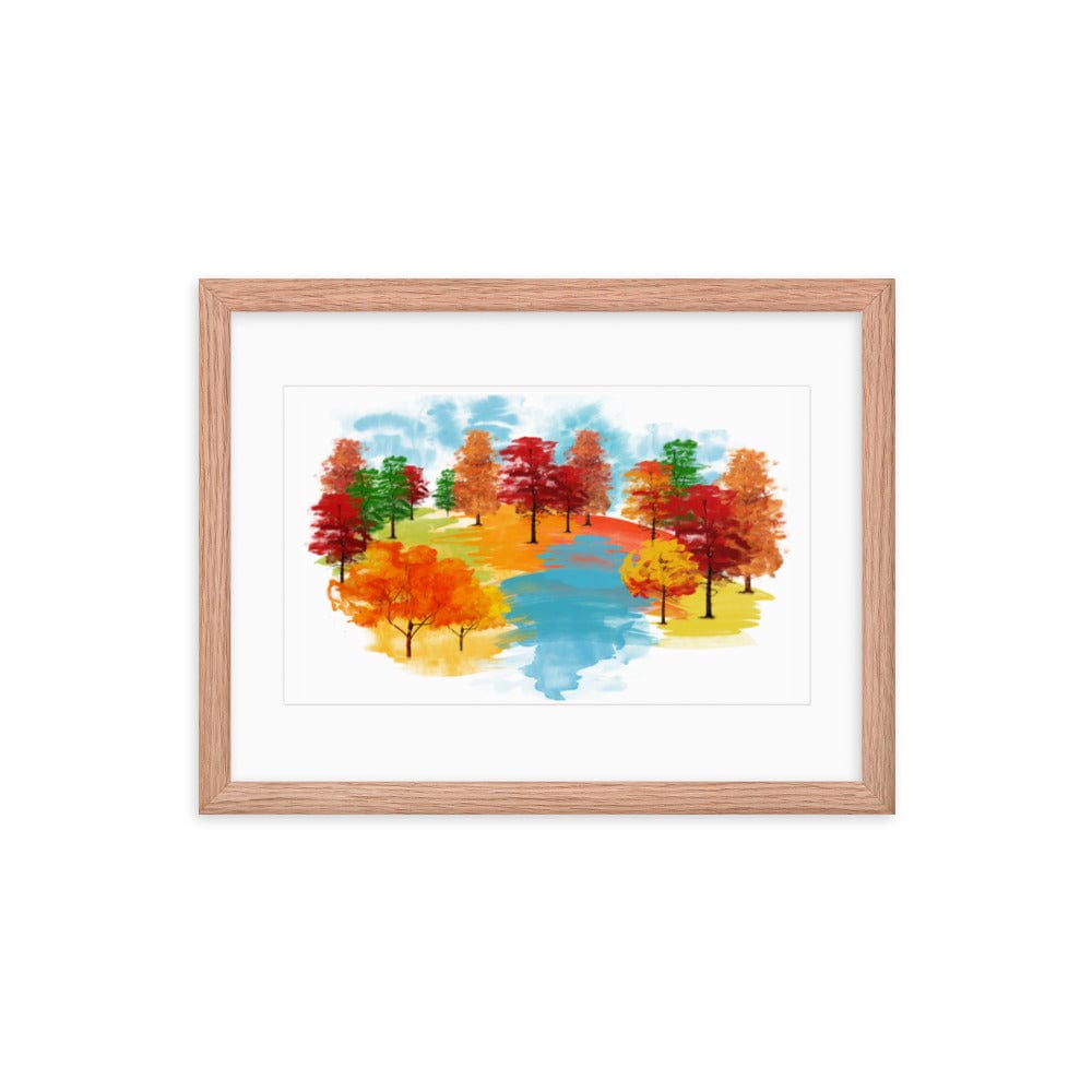 Watercolor Trees framed Galant Art