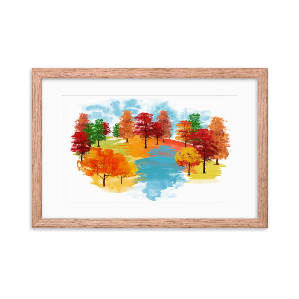 Watercolor Trees framed Galant Art