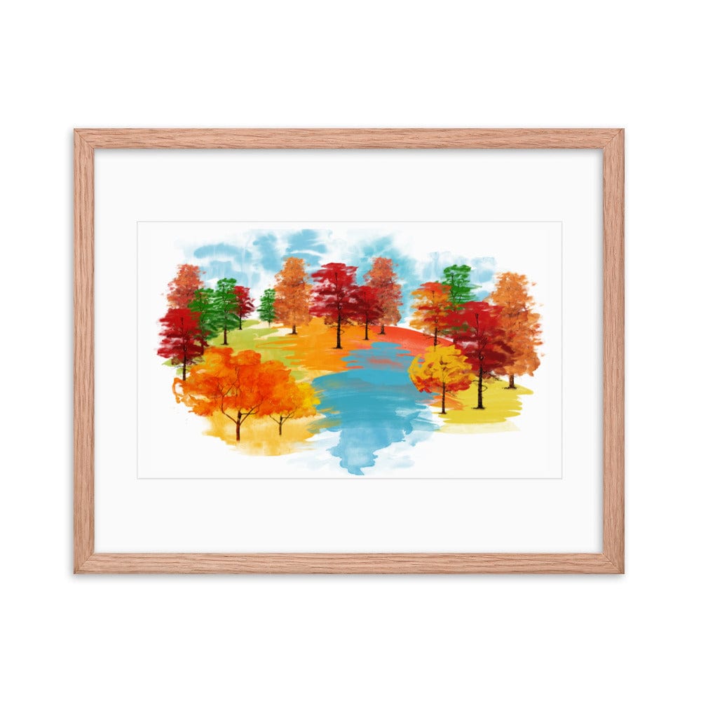 Watercolor Trees framed Galant Art