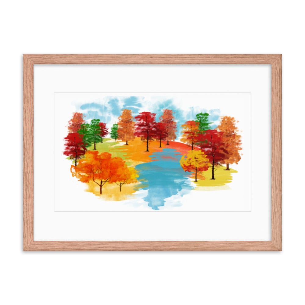 Watercolor Trees framed Galant Art