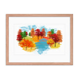 Watercolor Trees framed Galant Art