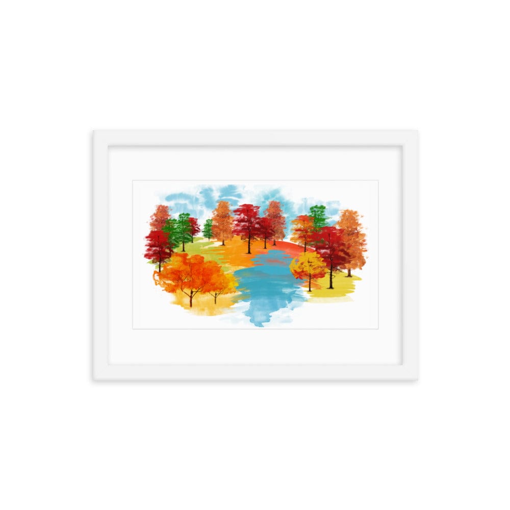 Watercolor Trees framed Galant Art