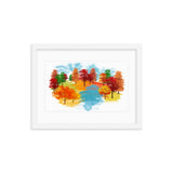 Watercolor Trees framed Galant Art