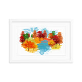 Watercolor Trees framed Galant Art