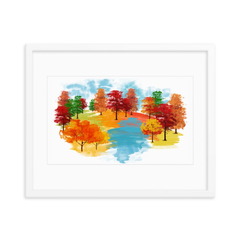 Watercolor Trees framed Galant Art